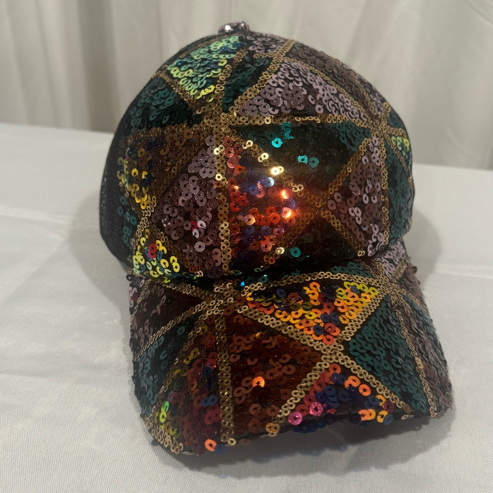Sequin baseball cap